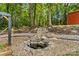 Backyard water feature with stone accents and lush foliage, creating a tranquil outdoor ambiance at 2229 Old Wilkesboro Rd, Statesville, NC 28625