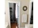 Full bathroom with a view into a shoe closet/storage space for convenience at 2300 Wednesbury Ct, Kannapolis, NC 28083