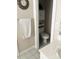 Bathroom showcasing a toilet and a cabinet, offering storage solutions at 2300 Wednesbury Ct, Kannapolis, NC 28083