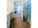 Bathroom with stylish shower, vanity, and an open view to the bedroom at 2921 Parkwest Dr, Albemarle, NC 28001