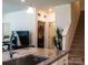 Modern kitchen showcases granite countertops and open access to the staircase at 2921 Parkwest Dr, Albemarle, NC 28001