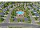 Overhead view of the community pool and recreation area with parking and landscaped grounds at 321 Almora Loop, Mooresville, NC 28115