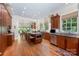Spacious kitchen features a large island, custom cabinets, and stainless steel appliances at 408 Johnsfield Rd, Shelby, NC 28150