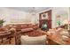 Living room showcasing a fireplace, large comfortable sofa, patterned rug, and elegant decor at 408 Johnsfield Rd, Shelby, NC 28150