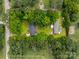 An overhead view of the property lot lines shows trees and the house location at 442 Lovelace Rd, Rock Hill, SC 29730