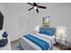 Bedroom with wood-look floors, closet, and a small window at 442 Lovelace Rd, Rock Hill, SC 29730