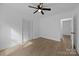 Bedroom features spacious layout, closet, and a ceiling fan, blending comfort with practical design at 442 Lovelace Rd, Rock Hill, SC 29730