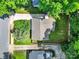 Aerial view of the property showcasing the layout and surrounding landscaping at 6705 Reddman Rd, Charlotte, NC 28212