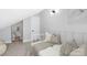 Bright bedroom featuring a metal bed frame and cubbies, providing a modern and cozy atmosphere at 715 White Oaks Cir, Monroe, NC 28110