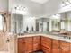 Bathroom featuring a spacious vanity with double sinks and granite countertop at 106 Pier Point Dr, Stony Point, NC 28678