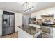 Kitchen showcasing stainless steel appliances, granite island, and ample cabinets at 135 Oak Creek Dr, Rockwell, NC 28138