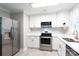 Beautiful kitchen featuring stainless steel appliances, ample counter space, and sleek white cabinetry at 232 Harmony Hills Dr, Catawba, SC 29704