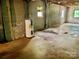 Close up of unfinished basement with concrete floor and utility components at 237 Antietam Rd, Statesville, NC 28625