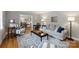 Comfortable living room with stylish furniture, hardwood floors, and access to the dining area at 3504 Mountainbrook Rd, Charlotte, NC 28210