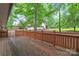 Inviting wooden back deck perfect for entertaining or relaxing with nature at 3985 Well Rd, Mint Hill, NC 28227