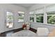 Bright office with a view from the door and natural light, comfortable seating, and modern decor at 402 Belton St, Charlotte, NC 28209