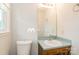 Bathroom with blue counter top and single sink at 4308 Pinto Ln, Gastonia, NC 28052