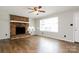 Spacious living room with gorgeous hardwood floors and fireplace at 4308 Pinto Ln, Gastonia, NC 28052