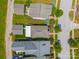 From an aerial perspective, a neighborhood is depicted with tidy yards, well-placed trees, and organized street patterns at 827 Digby Rd, Rock Hill, SC 29730