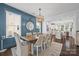 Open dining room flowing into the kitchen featuring recessed lighting and hardwood flooring at 827 Digby Rd, Rock Hill, SC 29730