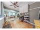 Open floor plan, view of kitchen, looking into the dining area with hardwood flooring at 119 Foote St, Chester, SC 29706