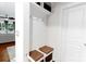 Entryway featuring a bench, coat hooks, and convenient storage at 11965 Hambright Rd, Huntersville, NC 28078