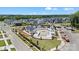 Stunning aerial view of a Primary-planned community with a pool, clubhouse, and beautifully landscaped surroundings at 12205 Hollinhope Dr, Charlotte, NC 28278