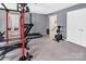The home gym has views of the first and second stories at 171 Old Harbor Dr, Mount Gilead, NC 27306
