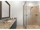 Bathroom features a granite countertop vanity and a glass enclosed shower at 173 Rehoboth Ln, Mooresville, NC 28117