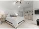Cozy bedroom with built-in shelves, a ceiling fan, and ample natural light at 173 Rehoboth Ln, Mooresville, NC 28117