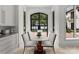 View of the dining room with a table and seating and a backyard view at 173 Rehoboth Ln, Mooresville, NC 28117