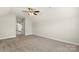 Bonus room featuring carpet, neutral paint, ceiling fan and closet at 1830 Alden Oaks Ln, Charlotte, NC 28270