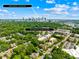 Aerial shot showcasing the property's proximity to Uptown Charlotte in a neighborhood filled with mature trees at 1903 Kenilworth Ave # 104A, Charlotte, NC 28203