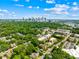 Expansive aerial view of a cityscape surrounded by lush greenery and residential neighborhoods at 1903 Kenilworth Ave # 104A, Charlotte, NC 28203