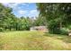 Expansive backyard featuring a well-maintained lawn and mature trees providing ample shade and privacy at 1925 Montclair Ave, Gastonia, NC 28054