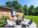 Cozy backyard with a fire pit and chairs, perfect for outdoor gatherings at 2104 Farmbrook Dr, Statesville, NC 28625