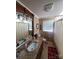 Bathroom with granite countertop, single vanity, and neutral color scheme at 2104 Farmbrook Dr, Statesville, NC 28625