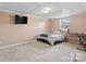 Partially finished basement room featuring neutral paint and carpet at 23 Redwood Ct, Alexander, NC 28601