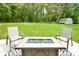Cozy backyard with a stylish fire pit, perfect for outdoor gatherings and enjoying the serene natural views at 339 Brown Rd, China Grove, NC 28023