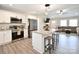 Modern kitchen with stainless steel appliances and a central island at 339 Brown Rd, China Grove, NC 28023
