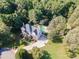 Aerial view of a private home with a pool and outdoor seating at 3500 Cedar Springs Sw Dr, Concord, NC 28027