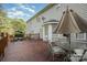 Cozy wooden deck with patio seating, perfect for relaxing outdoors at 3500 Cedar Springs Sw Dr, Concord, NC 28027