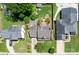 Aerial view of backyard, featuring a pool and well manicured lawn at 4469 Greystone Sw Dr, Concord, NC 28027