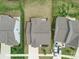 Aerial view of home showing the roof, backyard, driveway, and adjacent properties at 5121 Arbordale Way, Mount Holly, NC 28120