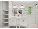 Bright bathroom with double vanity, vessel sinks, and natural light at 6215 Cross Creek Ln, Charlotte, NC 28212