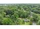 Aerial view of a neighborhood with lush greenery and well-maintained homes and yards at 906 Wishing Well Ln, Charlotte, NC 28270