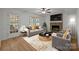 Cozy living room with brick fireplace and comfortable seating at 906 Wishing Well Ln, Charlotte, NC 28270