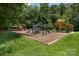 Community playground featuring slides, climbing structures, and a picnic shelter at 113 Foxfield Ln, Matthews, NC 28105