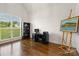 Bright office with a large window and hardwood floors provides a great work space at 174 Bellingshire Dr, Mt Ulla, NC 28125
