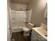 Features a standard tub/shower combo, toilet, and vanity in a compact space at 1824 Maribel Ave, Charlotte, NC 28216